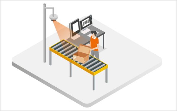 AI Logistics Surveillance Camera AI-powered logistics surveillance camera monitoring warehouse operations