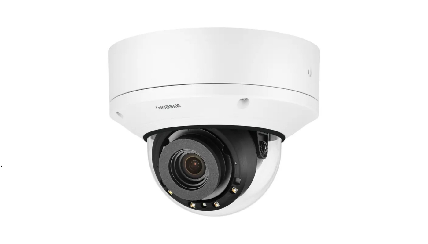 High-resolution Hanwha Vision network cameras providing intelligent video surveillance and AI-powered security monitoring