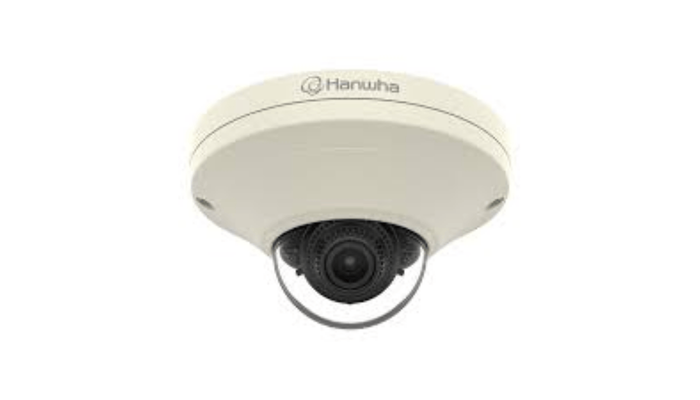 XNV-6011 Hanwha Vision outdoor dome camera showcased by SAC Distribution Center with key features and compact design.