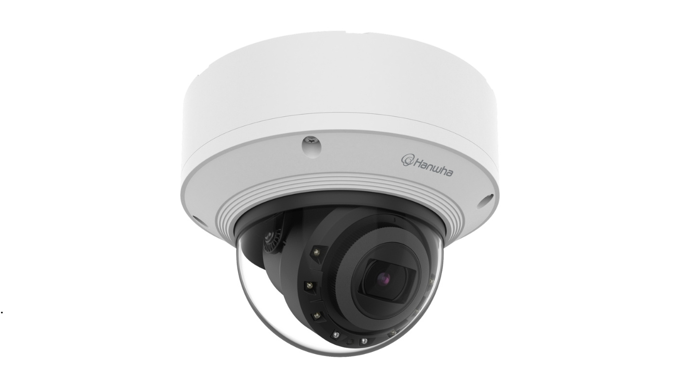 Hanwha Vision XND-6083RV 2MP AI-powered vandal dome camera for indoor surveillance