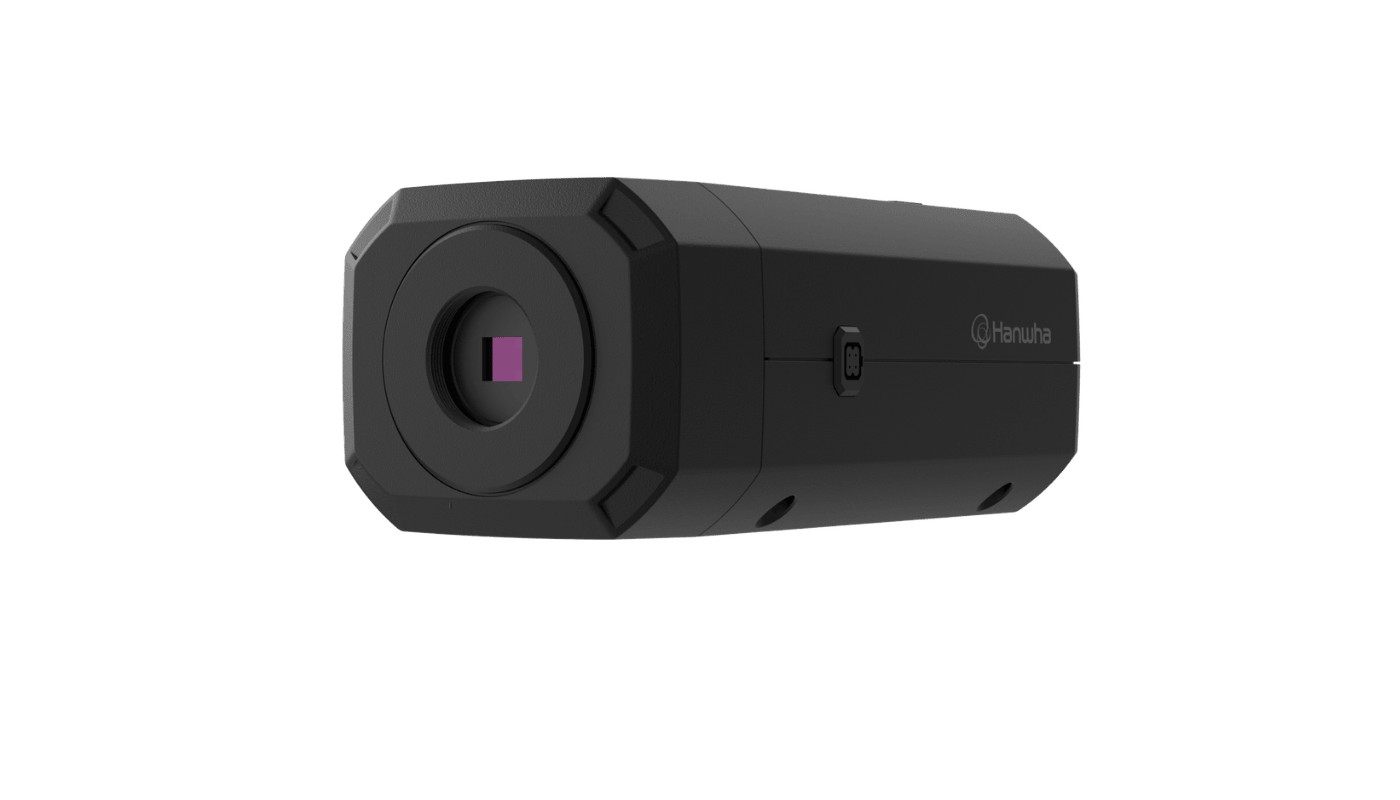 Hanwha Vision PNB-A9001LP Box Network Camera by SAC Distribution Center Hanwha Vision PNB-A9001LP box network camera with AI analytics deployed by SAC Distribution Center for advanced surveillance solutions